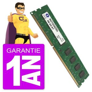 MÉMOIRE RAM 4Go RAM DDR3 PC3-10600U Integral IN3T4GNZBII DIMM 