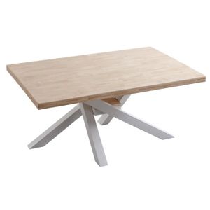TABLE À MANGER SEULE Table à manger rectangulaire en bois coloris chêne