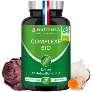 DÉTOXIFIANT DETOX foie et colon • Complexe BIO Artichaut Radis Noir Curcuma • Detoxifiant naturel • 90 gélules végétales - Nutrimea 