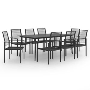 Ensemble table et chaise de jardin Ensemble de salle à manger de jardin 9 pcs - SALALIS - DP51824