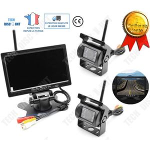 CICMOD Caméra de Recul 7 Pouces TFT LCD Moniteur Système d'aide au  stationnement 12V-24V 4Pin étanche 18LED avec Câbles pour RV 34 - Cdiscount  Auto