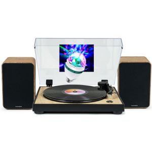 Platine vinyle - Auna Pureness - Tourne disque - préamplificateur - 33 1-3 + 45 t-mn - Noir