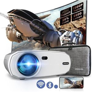 Vidéoprojecteur Videoprojecteur 2.4G&5G Wifi Bluetooth Full Hd 1080P, 9500 Lumens Retroprojecteur 4K Supporté,Portable Home Cinéma Pour Tv St[u197]