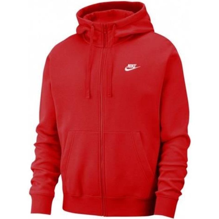 Sweat à capuche Nike Sportswear Club Fleece Rouge - Cdiscount Prêt-à-Porter
