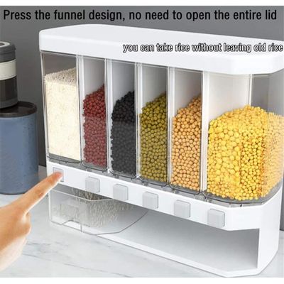 BuyWeek Distributeur De Céréales Mural – Pratique Et Économiseur D’Espace Pour Cuisine (1L)