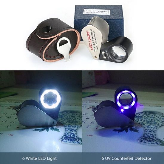 Loupe De Bijoutier Rechargeable À Main Avec Lumière - Loupe En Métal