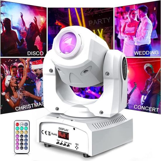 BETOPPER DJ Lyre Led Wash Jeu de Luière Soirée Led oving Head Lape