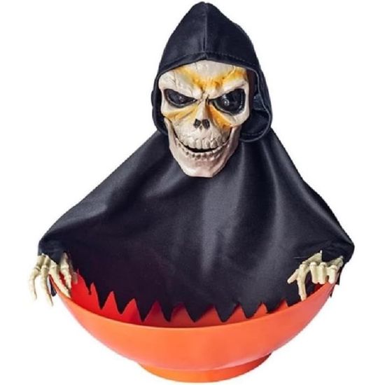 Fantôme Suspendu Halloween 180 Cm - Squelette Avec Yeux Lumineux Et Sons Effrayants - Décoration Porte, Jardin