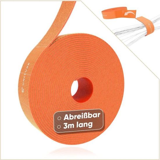 LABEL THE CABLE Serre-Câbles Auto-Agrippants pour Regrouper des Câbles - Attache-Câbles en