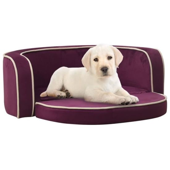 Canapé pliable pour chien Bordeaux 73x67x26 cm Coussin lavable