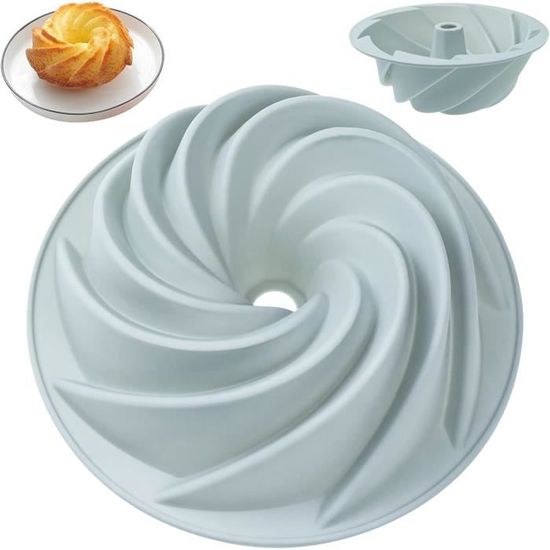 Moule à Gâteau En Silicone Rond 9 Pouces (23 Cm) – Design Cannelé – Antiadhésif, Va Au Four, Micro-ondes, Congélateur - 12