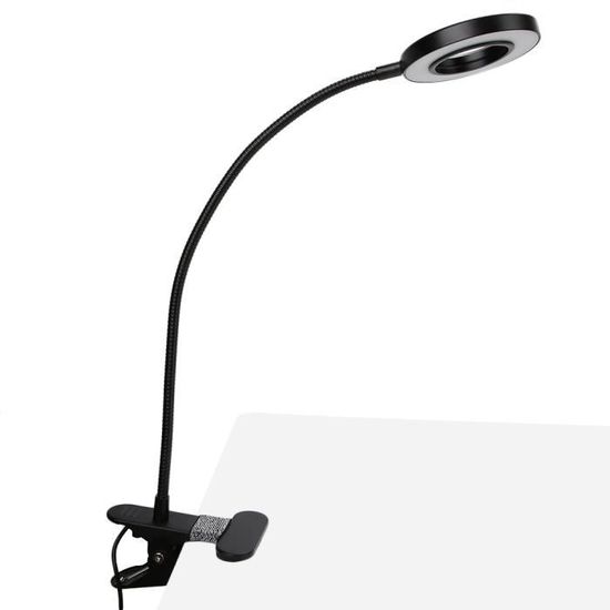 Lampe à Pince LED Avec Bras Flexible - 3 Modes, 10 Luminosités, Lumière Chaude USB, Parfaite Pour Lire, Bureau, Soin Des Yeux