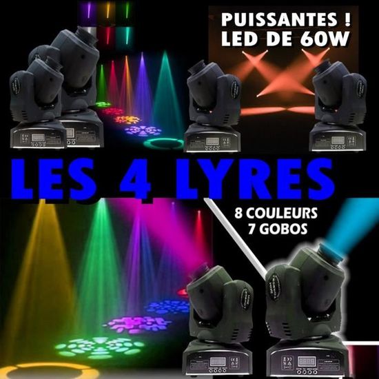 Jeu de Lumière lyre LMH250-RC Dmx IBIZA LIGHT rapide et puissante