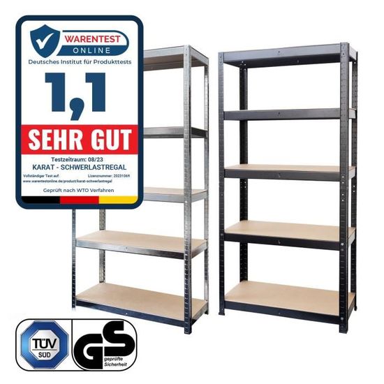 Étagère De Rangement Charge Lourde Yaheetech 150x45x180 Cm - 1024 Kg Max - Garage, Cuisine, Chambre Noir