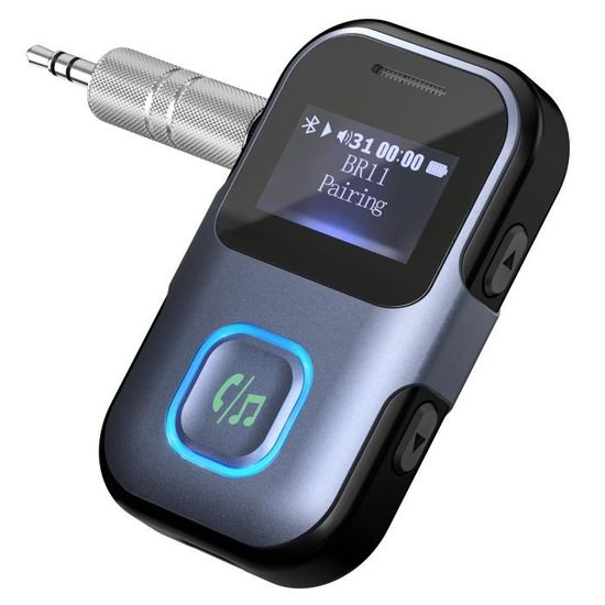 LENCENT Transmetteur Récepteur Adaptateur Bluetooth 5.0 audio,AUX 3,5 mm pour  voiture,stéréo domestique,avce LCD écran Autonomie 9h - Cdiscount Auto