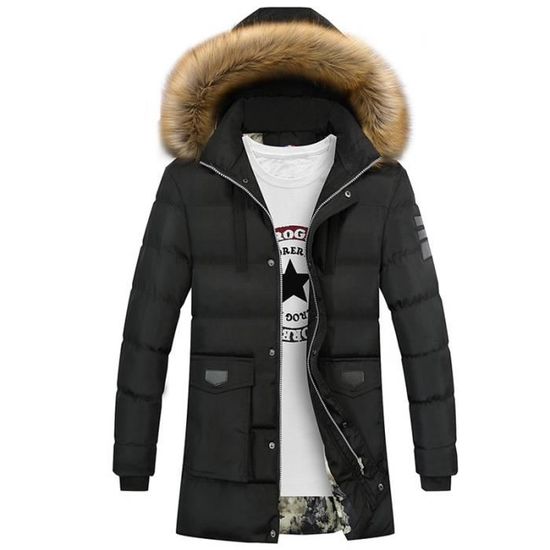 Doudoune homme aviateur en simili cuir matelass Doudoune homme