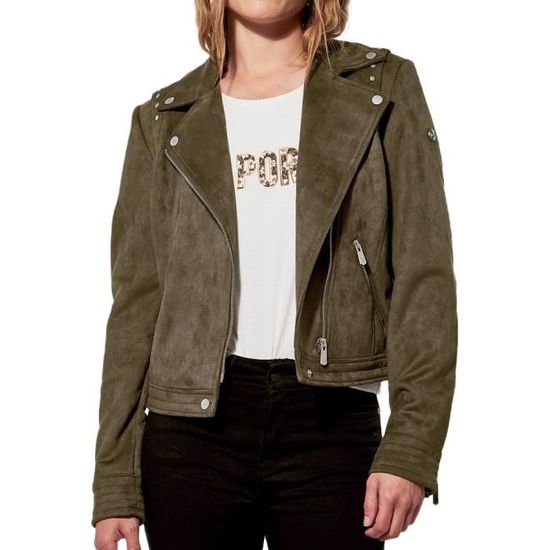 Veste perfecto Kaki Femme Kaporal Freon Kaki Cdiscount Pret a Porter