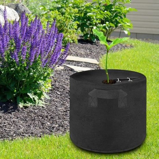 Lot de 5 Sacs de Plantation en Tissu Non-tissé 30L avec Poignées et Étiquettes, Sac de Plantation de Pommes de Terre, Tomates, Herbes, Fleurs, L'Alternative Saine Pour Balcon, Jardin et Terrasse