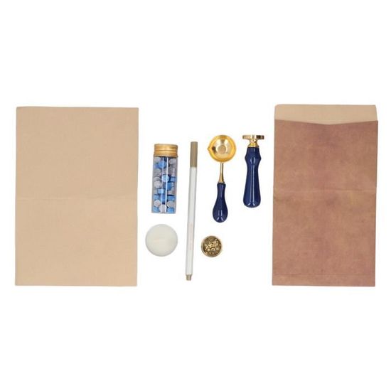 Kit Tampon Cire à Cacheter Noël - 6 Motifs, 300 Perles, Stylo Métallique - Pour Enveloppes, Cartes, Cadeaux