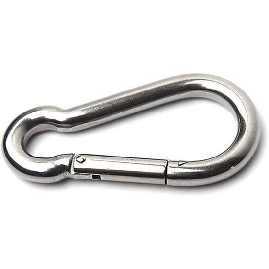 ANSIEDIO Lot Mousquetons Automatiques M4-M12 Acier Inox – Polyvalents Pour Gym, Hamac, Chien, Sac à Dos