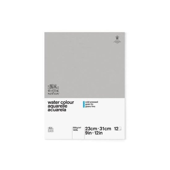 Winsor & Newton Aquarellblock - 12 Blatt 300g/m² 30,5x23cm Spiralbindung