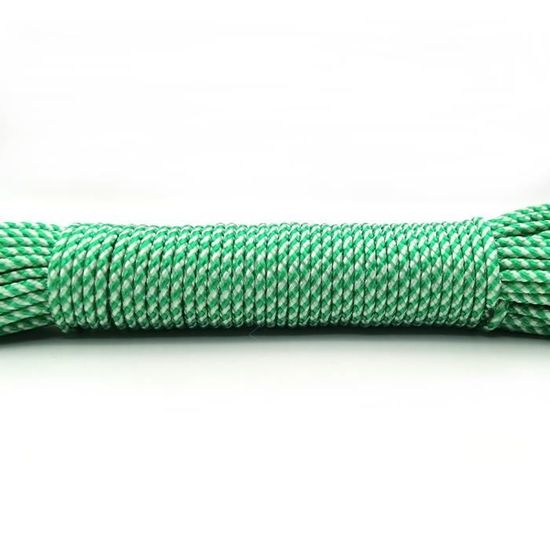 Paracorde 12mm 20m Corde Survie Escalade - 2100kg Résistance + Mousquetons - Bleu Outdoor