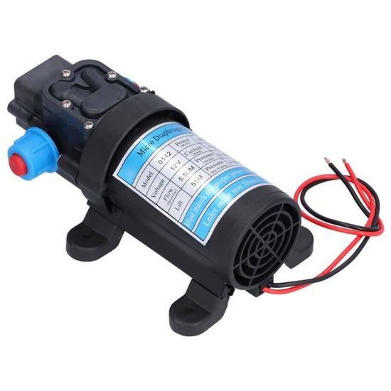 Pompe à Eau 12V 60W - Débit 5L/min, Pression Max 0.8 MPa - Pour Camping-car, Bateau, Caravane, Système D'arrosage