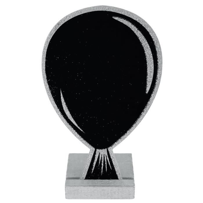 SANTEX Marque-table ardoise ballon pailleté argent