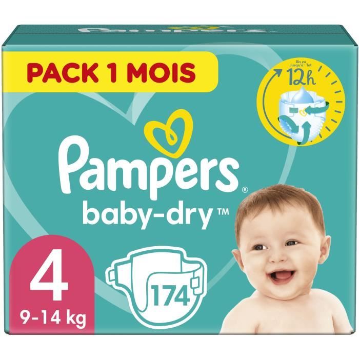 Pampers Baby Dry Taille 4 9 14 Kg 174 Couches Pack 1 Mois Cdiscount Puericulture Eveil Bebe Pampers Baby Dry Taille 4 9 14 Kg 174 Couches Pack 1 Mois Cdiscount Puericulture Eveil Bebe