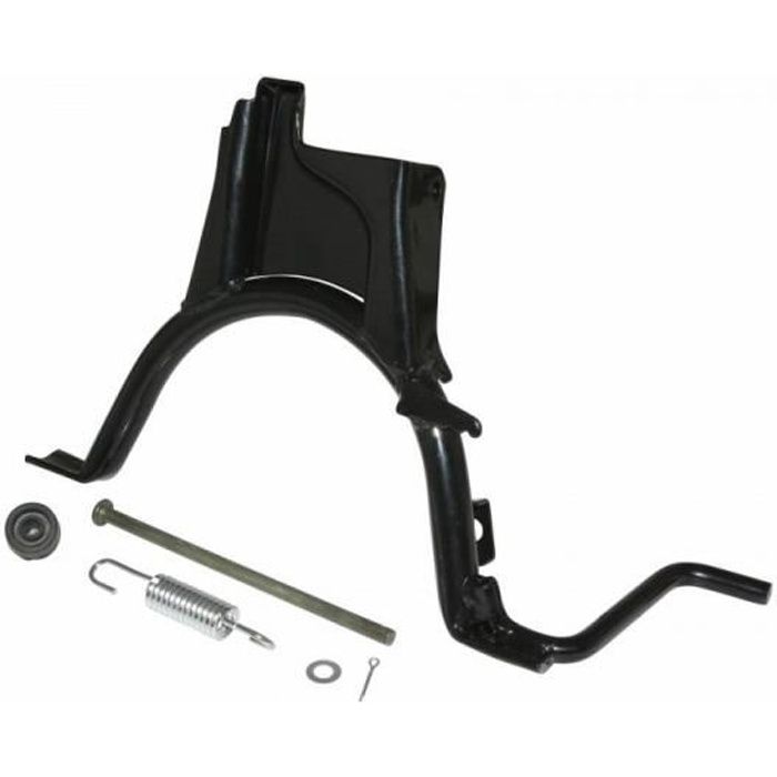 Bequille scoot centrale adaptable mbk 50 booster 2004+, rocket, ng-yamaha 50 bws 2004, bump, spy noir -p2r-