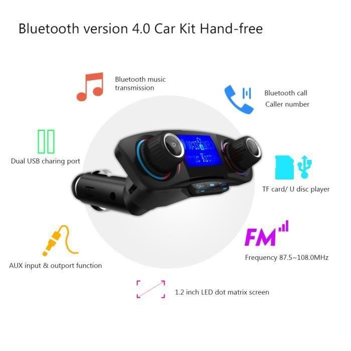 KING Autoradio Voiture lecteur mp3 Transmetteur FM Bluetooth 4.0 Kit mains-libres de voiture Adaptateur Radio sans fil Lecteur de
