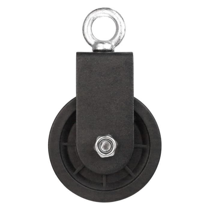 LFJ Bloc de Poulie Pivotante, Seul Poulie Bloc avec support de montage en U Pivot poulie de Levage Rouleau Roue pour câble métalliqu