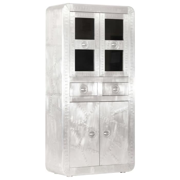 Buffet haut style contemporain - Buffet de cuisine Meuble de rangement - de style aviation 95x42x192 cm Bois de manguier massif