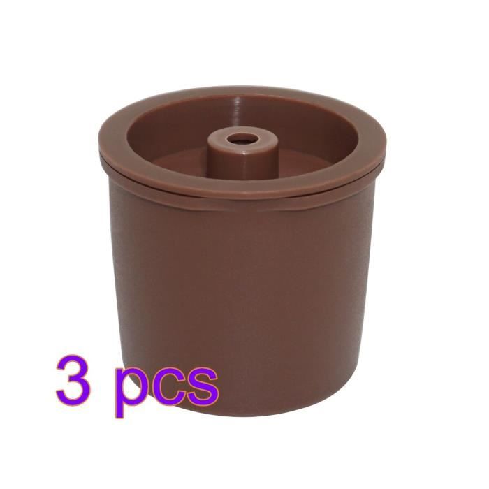 Petit déjeuner - Café,Capsules de café réutilisables, compatibles avec Illy, rechargeables, filtres pour cuisine - Type 3pcs brown