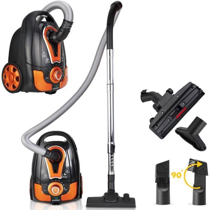 Aspirateur avec sac 3,2 L poussière max. 900W Dual HEPA filtre maison tapis sol