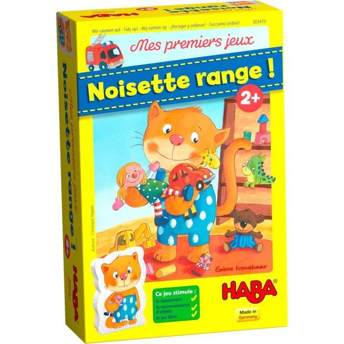 HABA - Mes Premiers Jeux – Noisette Range! - Un jeu coopératif d'organisation - 2 ans et plus, 303470