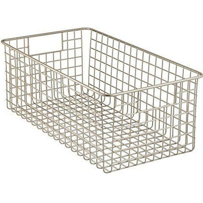 InterDesign EU Classico Wire Basket 2 Récipients Métal Beige 40,75 x 23 x 15,25 cm - 90245