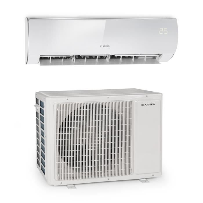 Klarstein Windwaker Eco Climatiseur split réversible - débit d´air 1250 m³/h - 24000 BTU/h (7032 W) - classe A++
