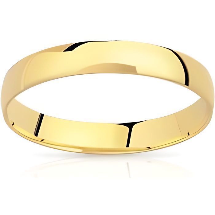 Bague Anneau Alliance Lisse Or Jaune GF 750* (3 Tailles)