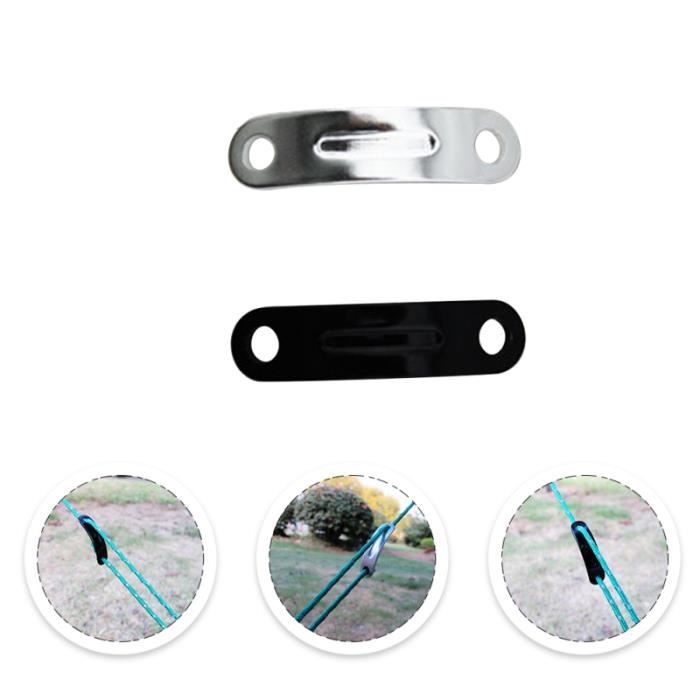 10 pièces 2 trous tente corde boucle ciel rideau vent Camping accessoire Mini de en forme d'arc pour de TENTE DE CAMPING