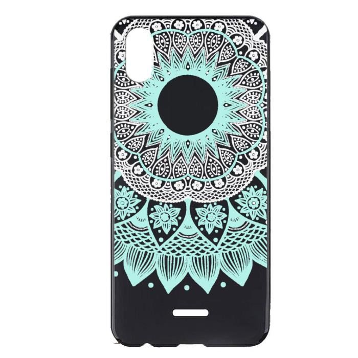 Coque Pour Wiko Y50-Wiko Sunny 4 Mandala blanc Mode Mince TPU Gel Silicone