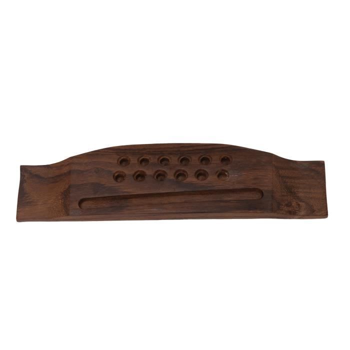 Selle professionnelle vintage 12 cordes guitare folk palissandre chevalet marron