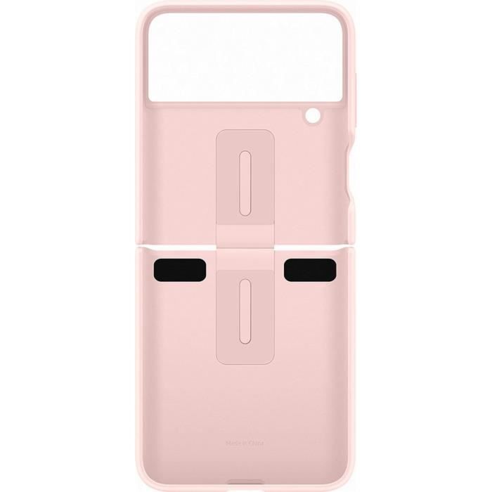 Coque Silicone avec Anneau SAMSUNG Galaxy Z Flip4 Rose