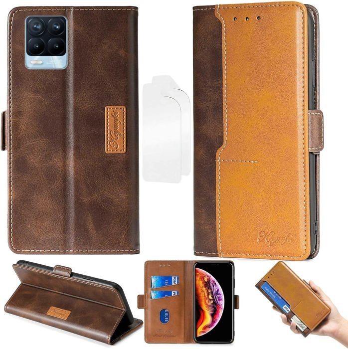 SEAHAI Lederhülle Für Realme 14X 5G / C75 4G - Flip Case Mit Kartenfach, Magnetverschluss & Ständerfunktion