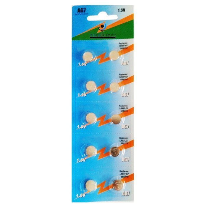 Lot de 10 Piles bouton plates type AG7/G7 compatibles LR927 395 1 55V - Visiodirect - Lot de 10 Piles bouton plates type AG7/G7 compatibles LR927 395 1 55V - Visiodirect -