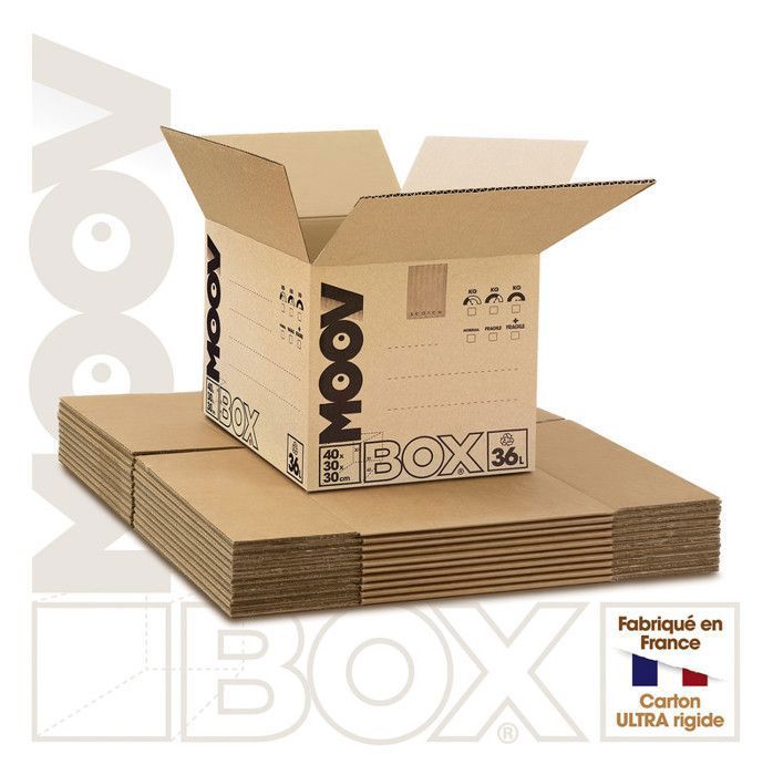 CARTONS de DÉMÉNAGEMENT en lot de 10 format 40 long x 40 larg x 30 ht ...