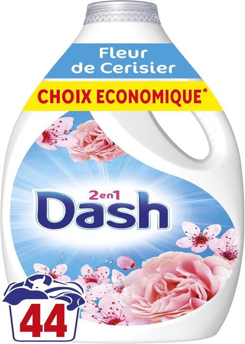 Dash 2en1 Peaux Sensibles Lessive Liquide 35 Lavages, Pour Peaux Sensibles, 1.75l