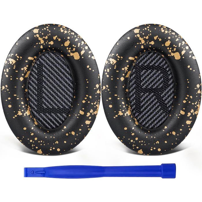SOULWIT Mousse Coussin Coussinets doreille pour Casque Bose QuietComfort 35 (QC35) et Quiet Comfort 35 II (QC35 II) - Or noir