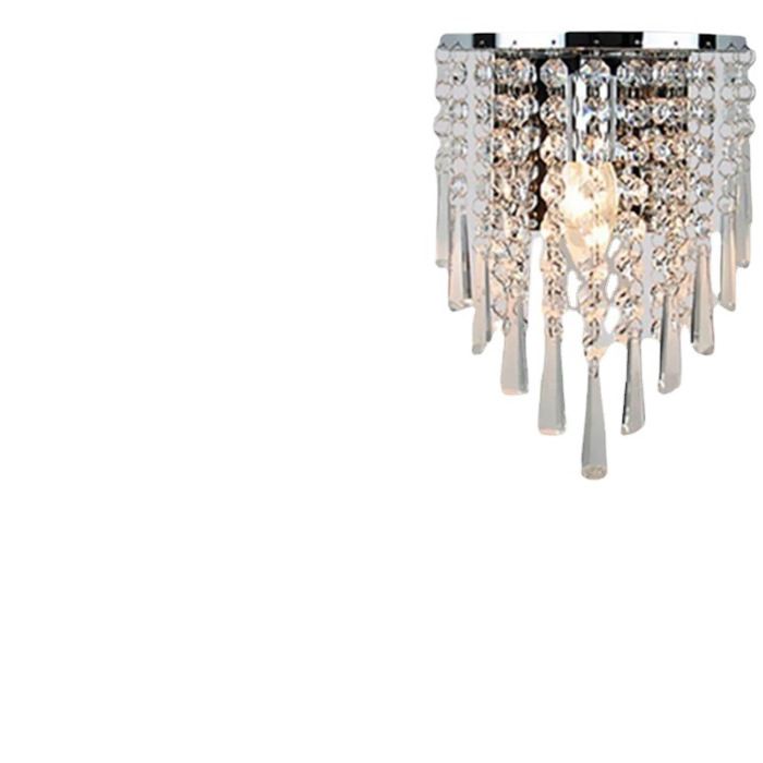Applique murale intérieure cristal K9 acier inoxydable chromé. Base E14 chambre/salon/couloir/escalier/chambre de fille