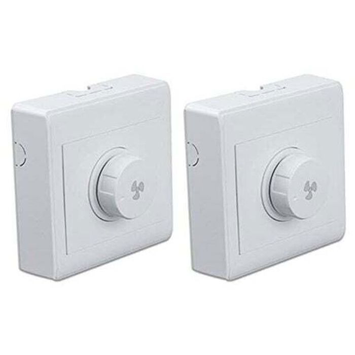Lot de 2Réglage du Ventilateur de Plafond Régulateur de Vitesse en continu Interrupteur Mural 220V 10A pour gradateur 300W - Deliac